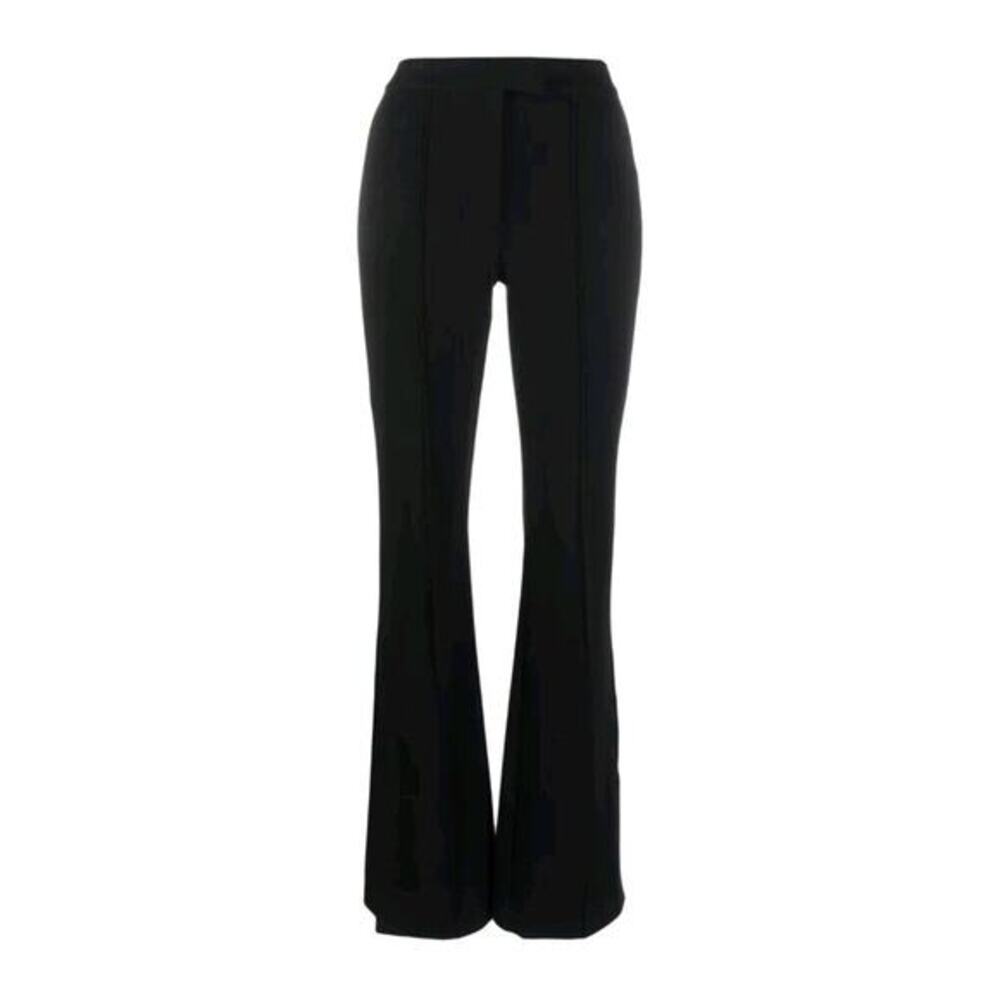 Helmut Lang Black High Waisted Flare Vent Dress‎ Office Pants Size 6 29x33 NWT